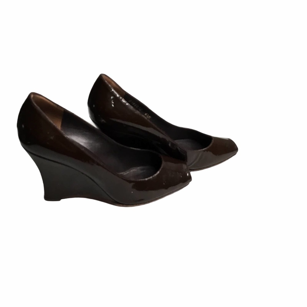 Delmar Brown Peep Toe Wedge